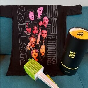 Black Graphic T-Shirt with NCT 127 Design